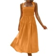 thumbnail image 2 of Lenago Robe Sans Manches Grande Taille pour Femmes Été Décontractée Plage Col Halter Sans Manches Robe Unie Été Plage Robes en Solde, 2 of 9