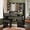 35.44" X 15.75" X 55.12" Long handle, variant on TOKSOM Black Makeup Vanity Table with Lighted Mirror and Power Strip, Vanity Desk with Stool and 5 Drawers, Bedroom Dressing Table Set with Acrylic Cabinet for Women, Easy Assembly
