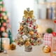 thumbnail image 4 of Árbol de Navidad artificial con luces | Adorno de mesa de aguja de pino miniatura en escritorio | Decoración navideña iluminada para el hogar | 17,7 pulgadas Verde | 1 pieza, 4 of 5
