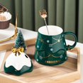 thumbnail image 4 of Tazas De Navidad Con Tapa Y Cuchara Taza De Cerámica De 500 Ml Para Vino Caliente Café Cacao Taza De Navidad Regalo Eigraketly HA044651-04, 4 of 6