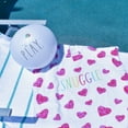 thumbnail image 2 of Rae Dunn: Snuggle Kids Hooded Towel & 12" Beach Ball - Hearts 48"x 24" Poncho, Cotton Terry Beach Cover Up, Toddler 3+, 2 of 9