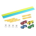 thumbnail image 3 of Pista de carreras flexible para niños con 4 autos de carrera para niños de 3 años o más. Diversión DIY versátil. Azul y verde, 3 of 9