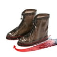 thumbnail image 3 of SHOEGIRLS Women Waterproof Shoe Covers Slip-Resistant Reusable Overshoes, Brown, L, 3 of 5
