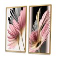 thumbnail image 3 of Designart "Hyperrealistic Gerbera Daisy Blooms III" Gerbera Framed Wall Art Set Of 2 - Pink Floral Framed Canvas Set For Living Room Decor, 3 of 7