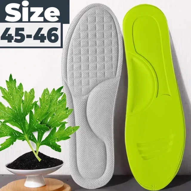 Plantillas deportivas para hombre y mujer, zapatos de masaje 5D, desodorante suave, transpirable, cojín absorbente de golpes, plantillas para correr,