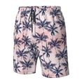 thumbnail image 4 of Wukai Tropiques Palmiers Imprimés Maillots de Bain de Plage avec Doublure de Compression Séchage Rapide Shorts de Sport de Plage avec Poche-Petit, 4 of 6