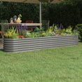 thumbnail image 1 of vidaXL Garden Raised Bed Powder-coated Steel 260x40x36 cm Grey, 1 of 4