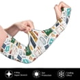 thumbnail image 3 of Uemuo Back To School A Printed Arm Sleeves, Cooling UV Sun Protection Sports Compression for Men/Women, 3 of 8