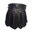 thumbnail image 2 of Falda de cosplay falda romana falda medieval utilitaria para uso en club Larp Halloween negro, 2 of 8