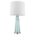 thumbnail image 4 of Chiara 1-Light Seafoam Glass And Polished Chrome Table Lamp With Off White Shantung Shade, 4 of 5