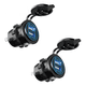 thumbnail image 1 of Cargador Iluminado Dual Usb Salida 12v 2.1a  para Coche Moto 2 Piezas Negro Azul, 1 of 5