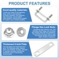 thumbnail image 3 of Uxcell 2 Set M8 2 Inch Inner Wide Square U Bolts, 2 Inch Length 304 Stainless Steel U-Bolts with Flange Hexagon Nuts, Frame Plates for Trailer, Automotive, (50mm W x 50mm L), 3 of 6