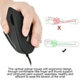thumbnail image 6 of USB Wired Left Hand Vertical Mouse Ergonomic Gaming Mouse Wrist Healthy Mouse, 6 of 8