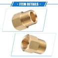 thumbnail image 5 of Unique Bargains Pressure Washer Connector Fitting M18x1.5 to G1/2" Male and Female Hose Adapter Accessories Brass, 5 of 6