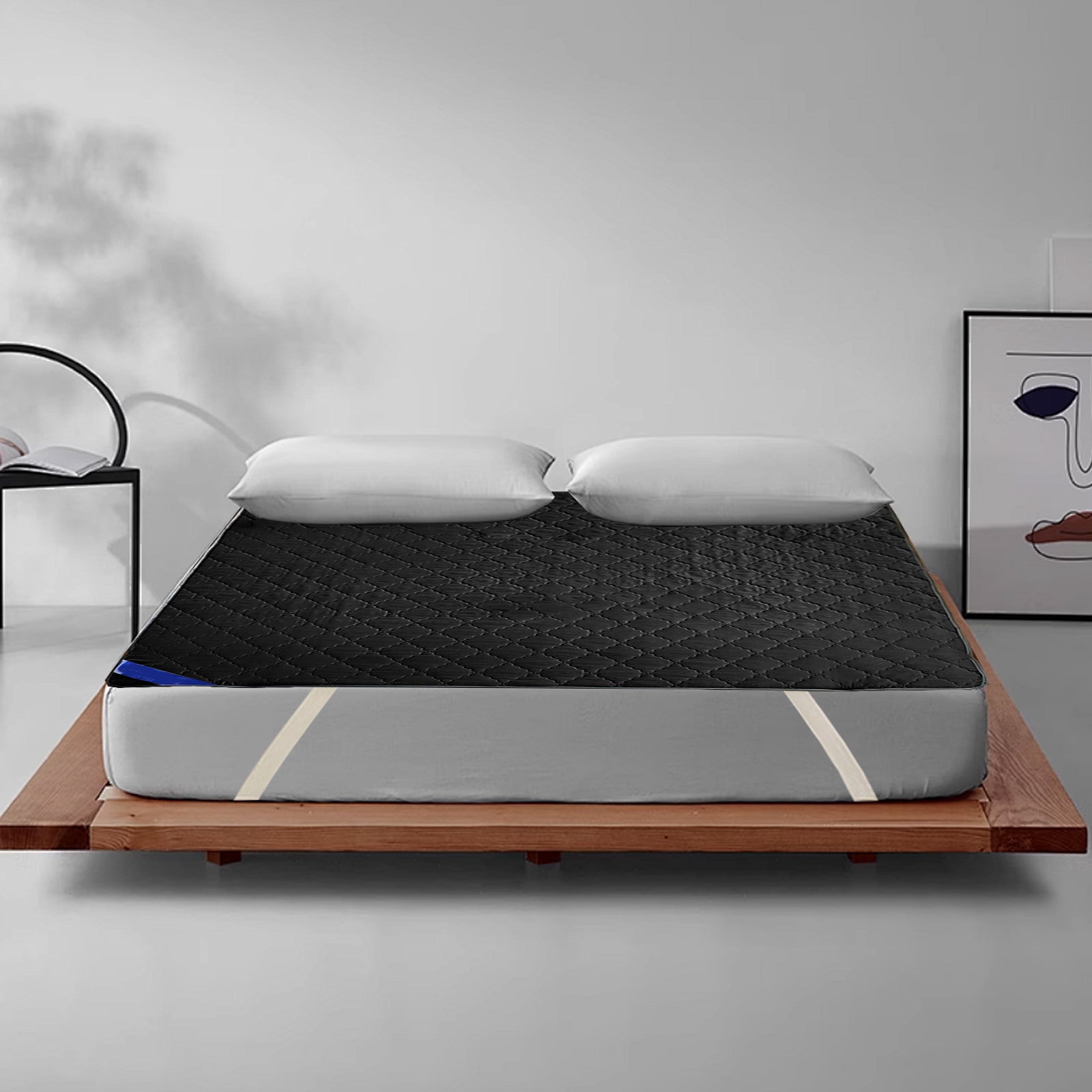 Hmgxay Waterproof Mattress Protector, Cozy Sleep Soft and Breathable Bed Mattress Cover, Dusting Proof Mattress Pad Cover, Fitted Quilted Mattress Cover(59.0x78.7 Inches)