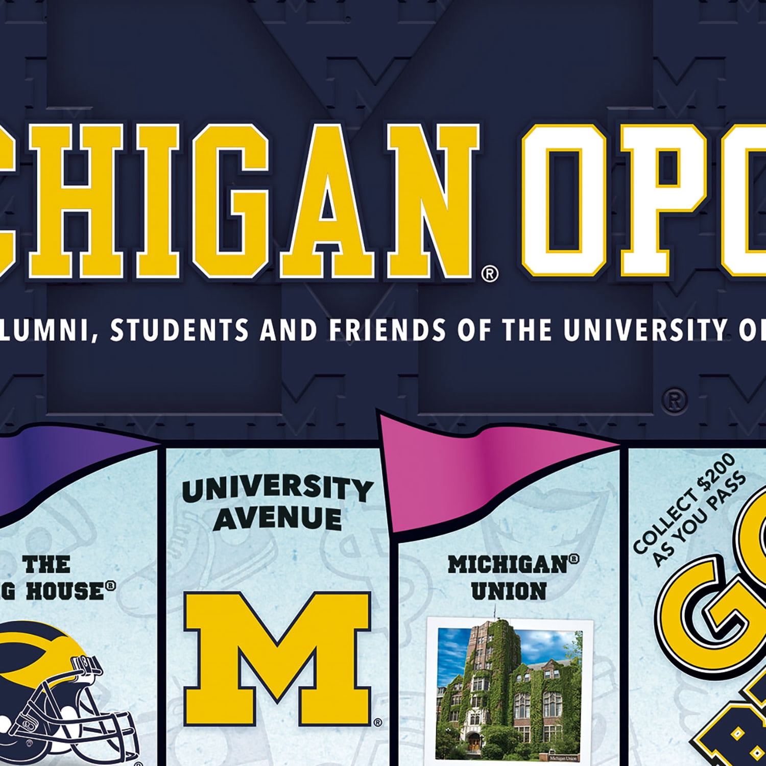 Late For The Sky: Michigan-Opoly - University of Michigan Themed Family Board Game, Opoly-Style, Traditional Play Or 1 Hr Version, Age 8+, 2-5 Players