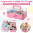 thumbnail image 2 of 3000PCS Arts and Crafts Supplies for Kids DIY Craft Kits Art Supplies Materials Kids Crafts Set with Pipe Cleaners Craft Box Preschool Homeschool Toys Gift for Boys and Girls Age(Pink), 2 of 11