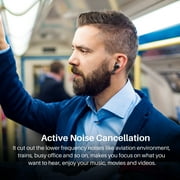 TOZO NC2 Noise Cancelling Earbuds Wireless, Bluetooth in-Ear Detection Headphones, 42H Play, ENC Mic Clear Calls, Stereo Bass, IPX6 Waterproof, Transparency Mode, Wireless Charging, One-Step Pairing
