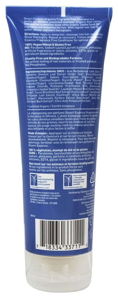 Desert Essence - Shampooing Sans Parfum - 8 fl. oz.