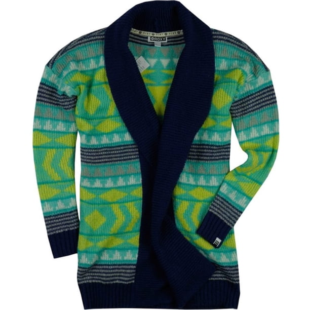Suéter tipo Cárdigan Roxy para mujer azul mediano