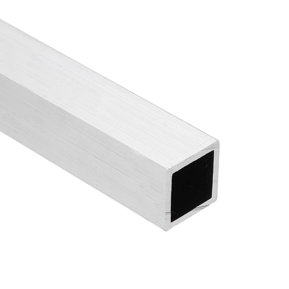 Uxcell Aluminum Square Tubing,0.59"x0.59"x10" Long 0.06" Wall Thick 6063 Aluminum Square Tube Seamless Structural Metal Profile Hardware for Construction DIY Home Decor Furniture