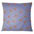 thumbnail image 1 of S4Sassy Floral Print Purple Cotton Poplin 2 Pcs Decorative Square Cushion Cover Throw-16 x 16 Inches, 1 of 3