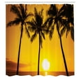 thumbnail image 3 of Ambesonne Tropical Shower Curtain, Sunny Beach Exotic, 69"Wx75"L, Pale Orange Brown, 3 of 5