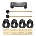 thumbnail image 1 of 9-Piece Tongue Drum Accessories Set Tank Drum Attachments with Mallets Finger Picks Sleeves Notes Stickers for Hand/Frame/Shaman Drums (Tongue Drum Not Included), 1 of 7