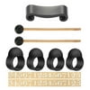 Suzicca 9-Piece Tongue Drum Accessories Set Tank Drum Attachments with Mallets Finger Picks Sleeves Notes Stickers for Hand/Frame/Shaman Drums (Tongue Drum Not Included)