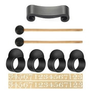 ammoon 9-Piece Tongue Drum Accessories Set Tank Drum Attachments with Mallets Finger Picks Sleeves Notes Stickers for Hand/Frame/Shaman Drums (Tongue Drum Not Included)