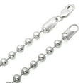 thumbnail image 2 of 5mm Oxidized .925 Sterling Silver Silver Ball Military Bead Chain Necklace, 24 inches, 2 of 7