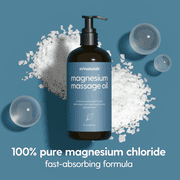 M3 Magnesium Massage Oil for Sore Muscles, Feet, Joints and Leg Cramps, Helps with Sleeping and Post-Workout Recovery, for Sensitive Skin, 8 fl oz