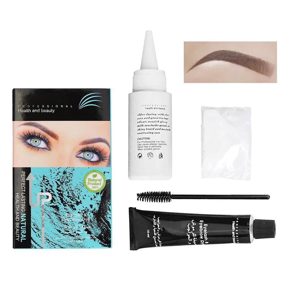 a set of black eyebrows coloring set with brush half permanent eyebrow