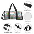 thumbnail image 6 of Bingfone Space Doodle Print Gym Duffle Backpack for Men Women,Travel Weekender Carry-On Bags with Detachable Back Pack Straps for Traveling Overnight Climb Sports, 6 of 8