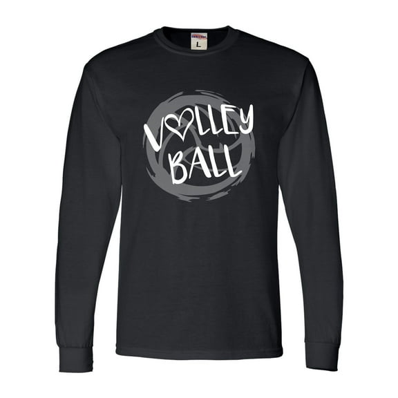 Go All Out Volleyball Distressed Ball Long Sleeve T-Shirt Mens
