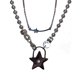 thumbnail image 1 of C Collares lindos de la sonrisa de la estrella del color plateado para el colgante dulce y lindo de las mujeres, 1 of 5
