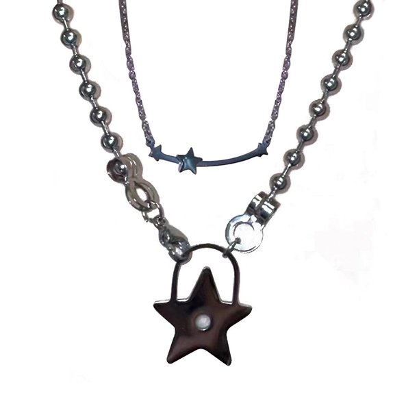 C Collares lindos de la sonrisa de la estrella del color plateado para el colgante dulce y lindo de las mujeres