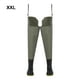 thumbnail image 4 of Advancent Manténgase seco y cómodo Pescando Wader de cadera para hombres y mujeres Bota de cadera ligera para hombres y mujeres Pescar gris verde XXL, 4 of 6