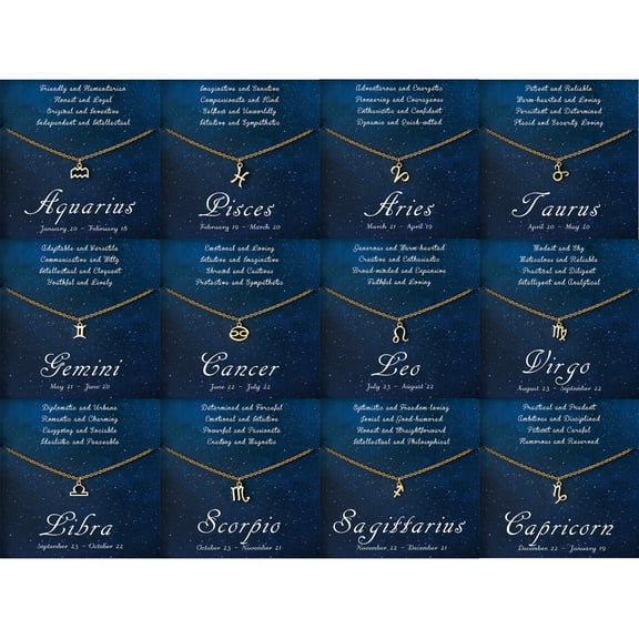 Anavia Gold/Silver/Rold Gold Zodiac Couple Bracelet for Women Teen Girls,Hand Made Stainless Steel Astrology Constellation Bracelet Friendship Promise Jewelry Gift Card