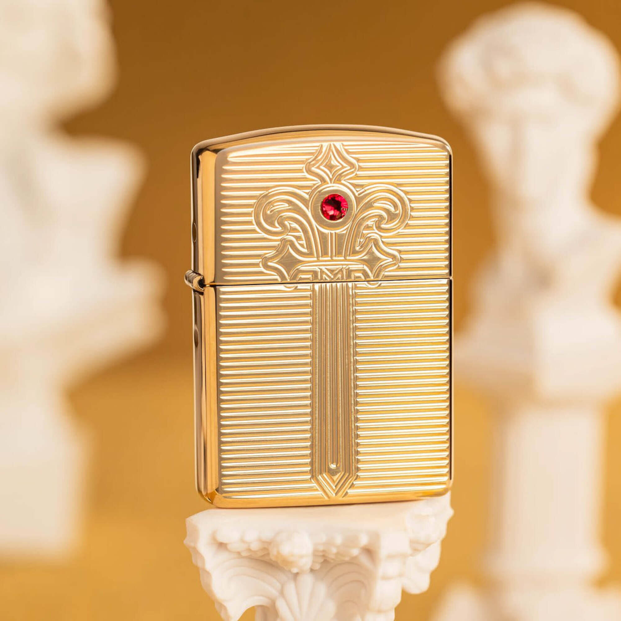 Zippo 46737 Royal Saber with Ruby-Red Crystal Windproof Lighter