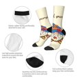 thumbnail image 3 of Bingfone Compression Socks for Women and Men Long Socks for Running Athletic Cycling Nurse- Autumn Gnomes1, 3 of 6