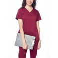 thumbnail image 4 of Dagacci Medical Uniform Women's Fitted Y Neck Natural Stretch Scrub Set (Burgundy,XS), 4 of 5