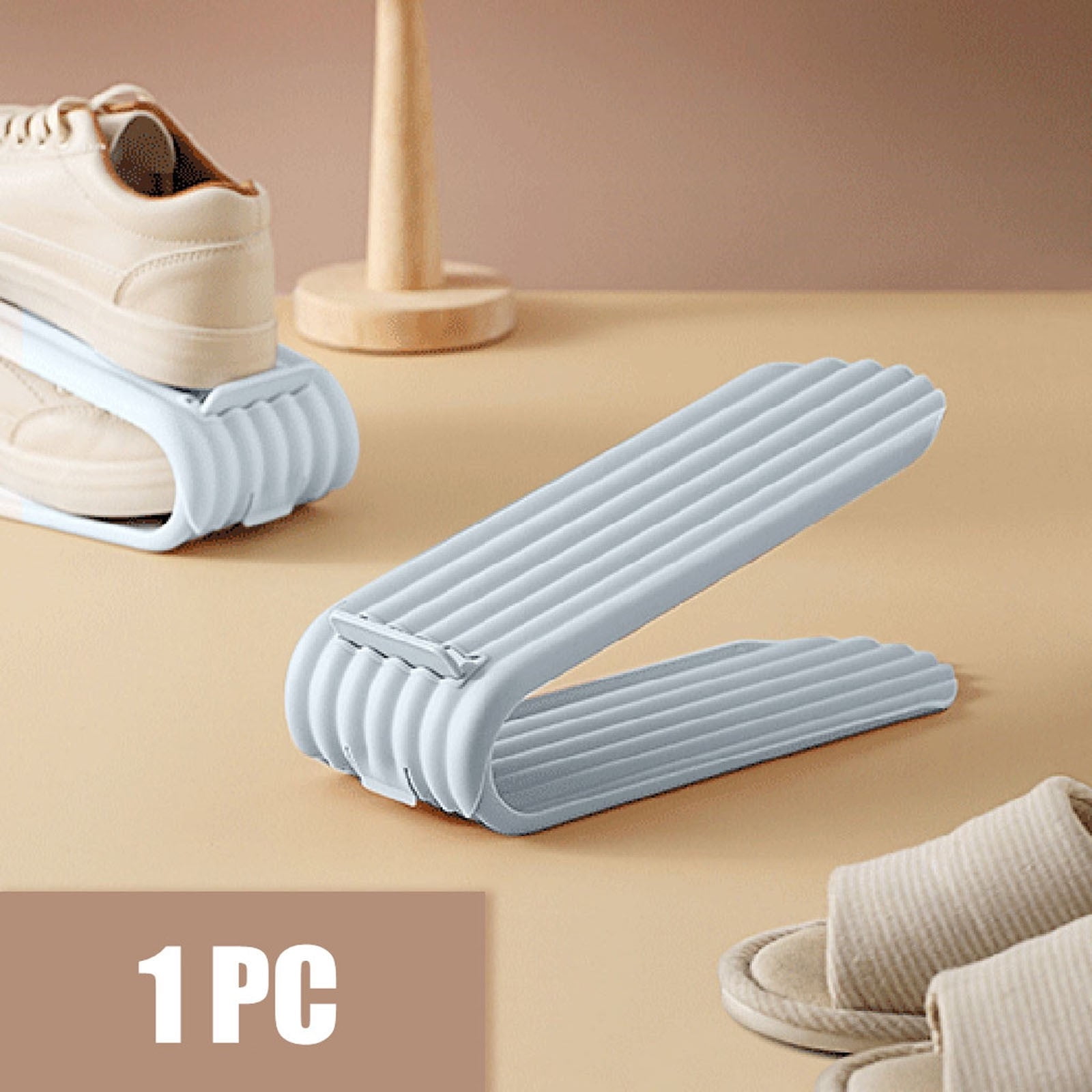 Fiudx Space Saving Storage Shoe Rack Easy Adjust Shoe Rack Doorstep Assembly Shoe Cabinet Storage Artifact Plastic Shoe Rack