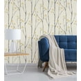 thumbnail image 4 of Brewster Ingrid Mustard Scandi Tree Paste The Wall Non Woven Wallpaper, 20.5-in by 33-ft, 56.4 sq. ft., 4 of 7
