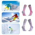 thumbnail image 4 of NIBOLOG 1 Pair Women Winter Ski Socks Long-Tube Thermal Cotton Socks Sweat Absorption Comfortable Thickened Outdoor Sports Socks for Skiing Hiking Running Climbing, 4 of 8