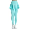 thumbnail image 4 of Razzly Women's Solid Color Pleated Sports Skirt Pants High Waist Lifting Yoga Skirt for Tennis and Training(Sky Blue,XL), 4 of 9