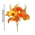 thumbnail image 3 of Fall Flowers Artificial Mums for Decorations Outdoors Sunflowers with Fall Chrysanthemums Flower Arrangements for Home Decoration Autumn Thanksgiving,I, 3 of 6