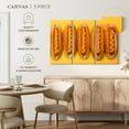 thumbnail image 5 of Elephant Stock Hot Dogs Wall Art - Horizontal Multi Panel Canvas - Cafe & Restaurant Wall Decor - Food And Drink Multi Panel - Orange And Yellow Decor - 45" x 28", 5 of 8