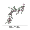 thumbnail image 2 of Artificial Rose Vines Garland 180cm Fake Flower Garland with Green Leaves Decorative Floral Ivy for Wedding Arch Garden Wall Balcony Living Room Bedroom Party Mother's Day Home Decor, 2 of 6