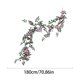 thumbnail image 4 of Yhmxh Guirnalda de rosas artificiales de 1,8 m, flexible, colgante, hecha a mano, con hojas verdes, cuerda floral de seda para arco de boda, valla de jardín, pared del hogar, patio y decoración de, 4 of 5